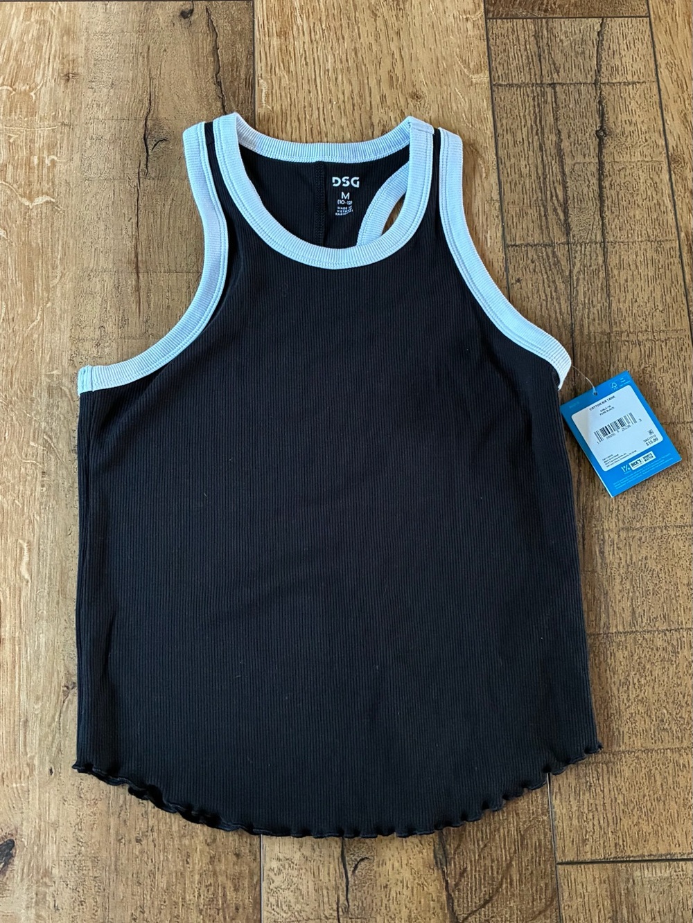 DSG Black Tank Top with Light Blue Trim - Kids